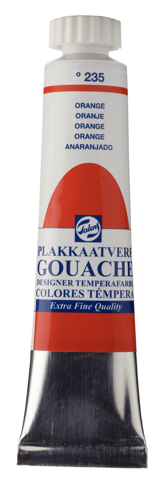 Talens Gouache Extra Fine Quality - Orange 235 - Highly Pigmented Matte Finish Paint - 20 ml Tube — image 1