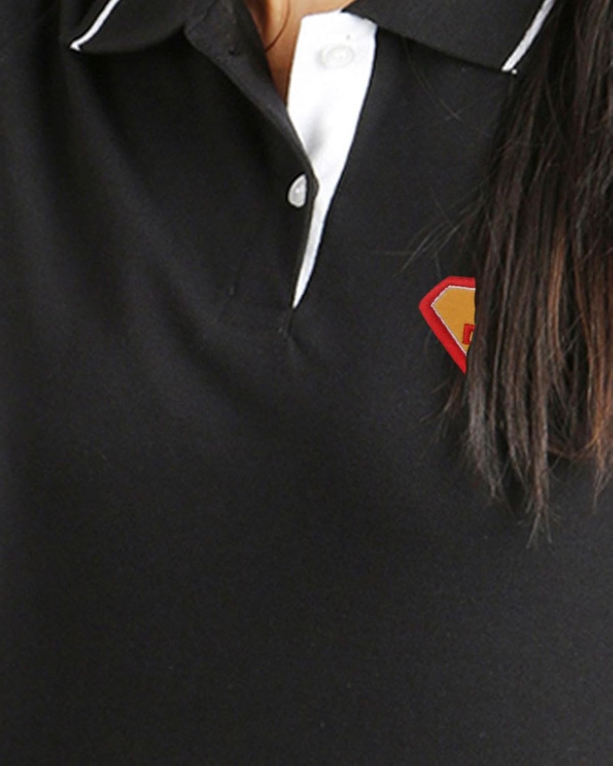 campus sutra women polo neck t-shirt with tipping