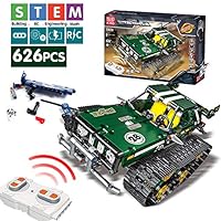 Mould King Remote Control Building Blocks Car，RC Tracked Racer Building Blocks high Speed Cars, Learning, STEM Toys for Kids Age 8, 9, 12, 13 and 14 Year Old Boy Gift Ideas（Green）