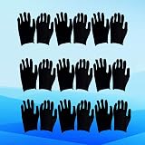 EXCEART 12 Pairs Black Cotton Work Gloves Multipurpose Size L Thin view 9