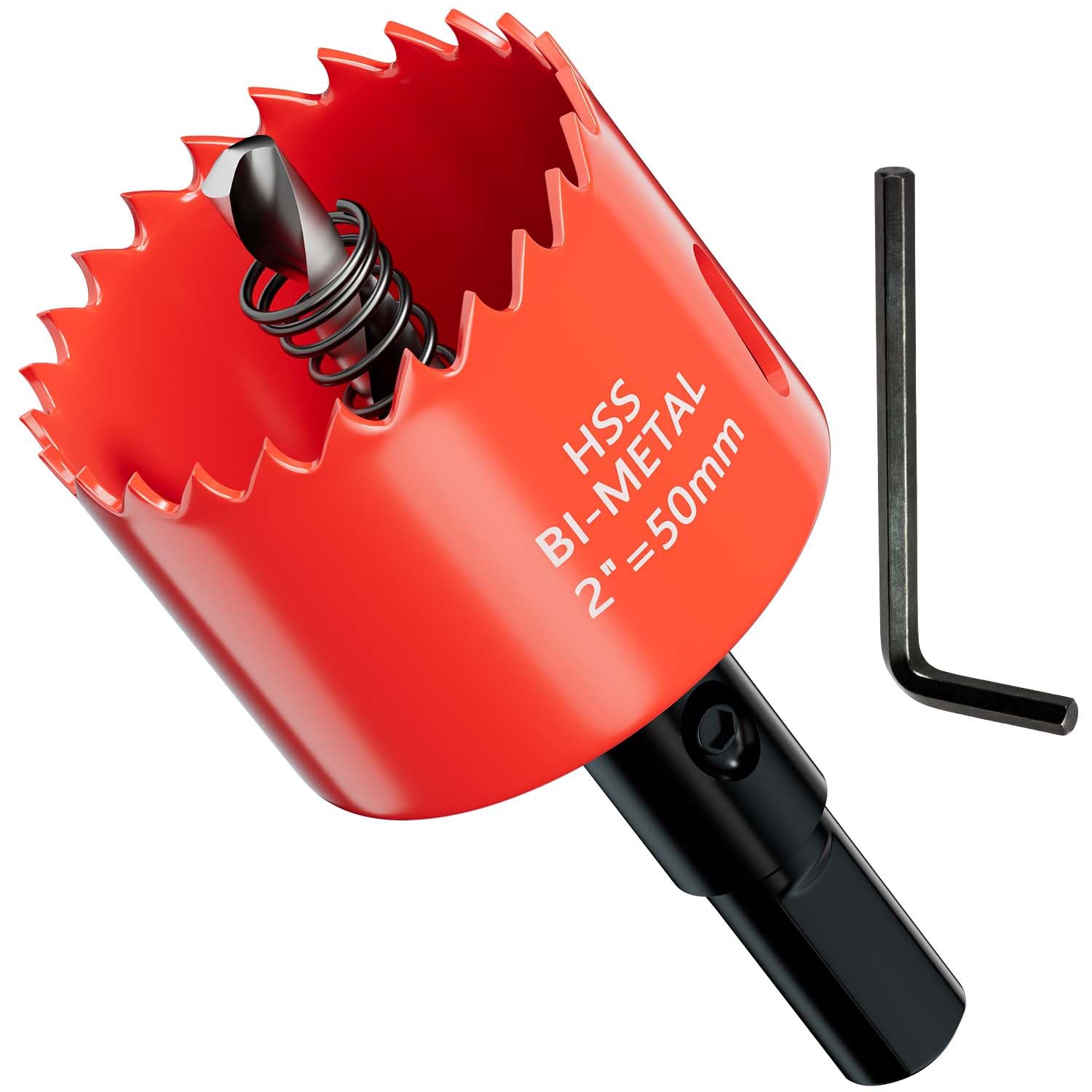 GARHWAL Bi-Metal Hole Saw 50 mm with Arbor and Pilot Bit - Smooth Fast Cutting for Wood, Plywood, Plastic, Drywall, Thin Metal Sheets, and More | Ideal for Ceiling Light Installation and DIY Projects — image 1
