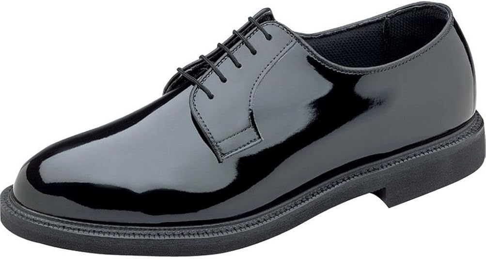 Thorogood Women Poromeric Gloss Black Lace Oxford Uniform
