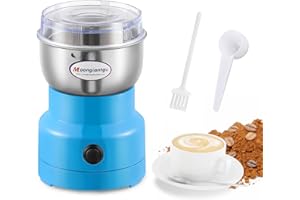 Moongiantgo Coffee Grinder Electric, Mini Spice Grinder, 200W 10s Fast Grinding, Dry Grain Mill for Spices Seeds Rice Beans Seasonings