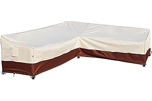 Westblue Outdoor Sectional Cover-L-Shaped Patio Furniture Covers Waterproof Rip-Stop Anti-UV 600D Heavy Duty Outdoor Couch Cover with 3 Air Vent Sofa Cover 120''L （90''L） 33''D 35''H
