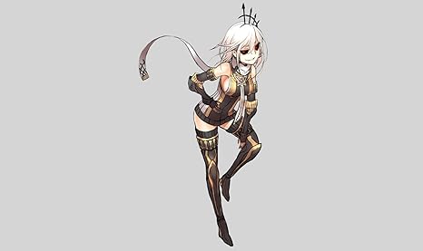 Posterhub Anime Original Girl Long Hair White Hair Red Eyes Smile