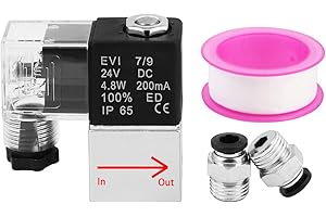 Metaland Electric Solenoid Valve 24V DC 1/8" NPT Normally Closed Air Valve