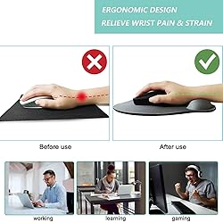 Mouse Pad with Wrist Support, Ergonomic Mouse Pad