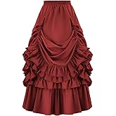 Belle Poque Women's Vintage Gothic Victorian Skirt Renaissance Style Falda