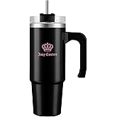 Juicy Couture Travel Style Fashion Water Bottle - Black - 31.5oz