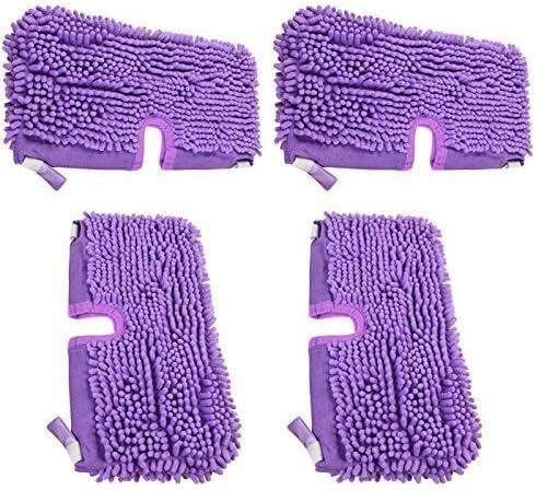 Dust-Mops 4 Pack Of Super Absorbent Microfibre Cleaning Coral Cloth Pads Pockets Compatible With Euro-Pro Shark S3501 S3601 S3901 Steam Mops