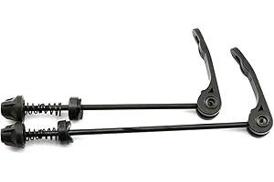 PRO BAMBOO KITCHEN RuiLing 1 Pair Bike Wheel Hub Front and Rear Skewers Clip MTB Mountain Bicycle Accessories Cycling Tools Quick Release Bolt Lever Axle Set Black