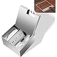 KYHSHJ Recessed Flat Hidden Socket Kit with Recessed Duplex 15A and One 5V 1.5A USB Charging Ports.Corrosive Resistant Hardware,Silver