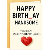 SFPJTL Funny Birthday Card For Husband - Unique Decorations For Men, Husband &amp; Boyfriend - Happy Birthday Cards