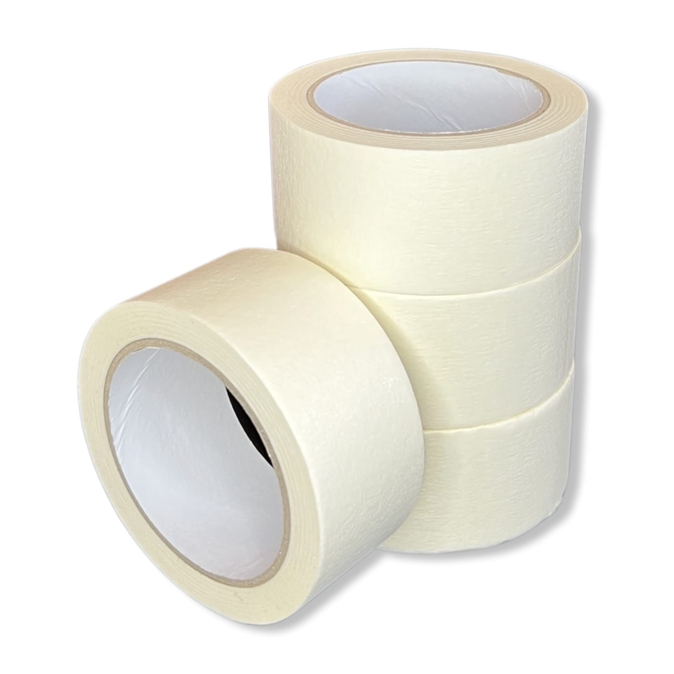 Point One Products 120m WIDE MASKING TAPE. 4 ROLLS. Thick Masking Tape for Painting and Decorating - Multi-Use Paper Tape. 4 x 30m rolls of 48mm Low Tack Masking Tape