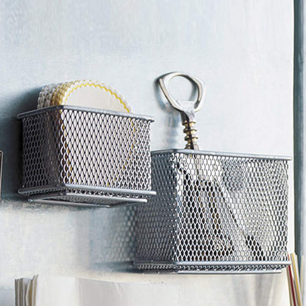magnetischer Drahtgeflecht-Kühlschrank-Ablagekorb-Schreibtisch-Behälter