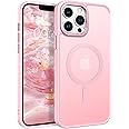 BENTOBEN for iPhone 13 Pro Max Case,[Compatible with MagSafe] iPhone 13 Pro Max Magnetic Phone Case Translucent Matte Shockproof Women Men Protective Cover Case for iPhone 13 Pro Max 6.7",Tender Pink