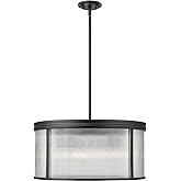 Z-Lite 7504P24-MB Carnaby Chandelier, 6-Light 360 Total Watts, Matte Black