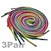 Cosmos 3 Pair 51 inches Long Neon Flat Shoe Shoelaces Shoe laces (Rainbow)