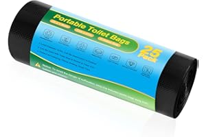 IMODOMIO Portable Toilet Bags - 8 Gallon Camping Toilet Bags, Biodegradable Travel Potty Bag for Portable Toilet, Thickened Camp Toilet Waste Bags for 5 Gallon Bucket Toilet, Compostable Trash Bags