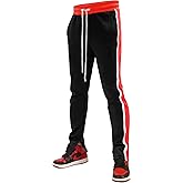 SCREENSHOT-Track Pants Basic Mens Premium Slim Fit Athletic Fitness Fashion Urban Lifestyle Streetwear Bottoms