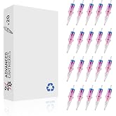 20pcs Tattoo Cartridge Needles #12 Disposable Tattoo Needles Standard-Round Liner Needles with Membrane Safety Cartridges for Tattoo Beginners (1203RL)