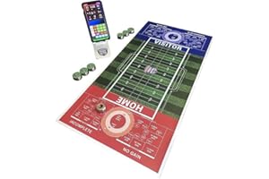 FOZZY FOOTBALL Tabletop Football Board Game - 19" x 36.5" Deluxe Set | an Indoor Outdoor Football Game Played Shuffleboard Style
