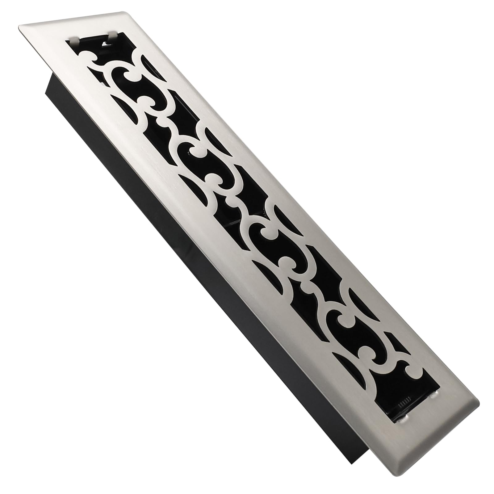 Photo 1 of SANYCASA 2x12 Inches Air Floor Vents Register Ease Adjust Air Flow Savannah Design-Heavy Duty Walkable Steel Decorative Floor Vent for Room