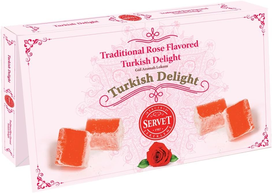 TRADITIONAL ROSE FLAVORED AUTHENTIC TURKISH DELIGHT 9oz