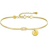 Infinity Love Knot Bracelets for Women Men 925 Sterling Silver Mother Daughter Friendship Couples Bracelets 14K Gold Plated Snake Chain Adjustable Bracelet Mothers Day Valentines Jewelry Gifts