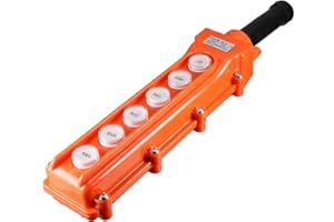uxcell Hoist Crane Momentary 6 Way 6 Button Pendant Control Station