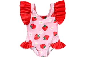 MAMAMI Newborn Baby Girl Ruffle Swimsuit Infant Toddler One Piece Floral Bikini Beach Bathing Swimwear Set
