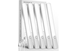 GOODEA Under Cabinet Lighting,Led Motion Sensor Cabinet Light Wireless Rechargeable Motion Sensor Lighting Indoor, Magnetic Dimmble Under Counter Lights for Kitchen 1800mAh 11.8 Inch（5 Pack）