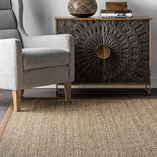 nuLOOM Elijah Natural Seagrass Farmhouse Runner Rug, 2' 6" x 8', Brown Pricepulse
