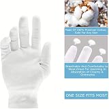ROMAXO 2 Pairs 100% Cotton Moisturising Gloves for Eczema Dry Hands view 5