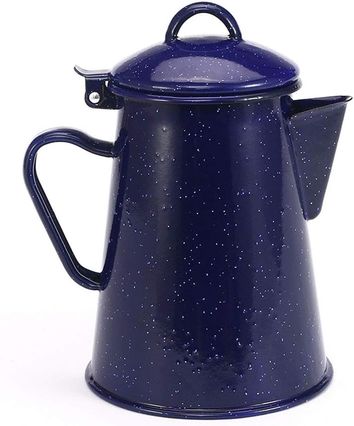 JAYDEN Enamel Hand Pot Pot Hand Coffee Pot Starry Enamel Pot Blue Plus White Point Kettle