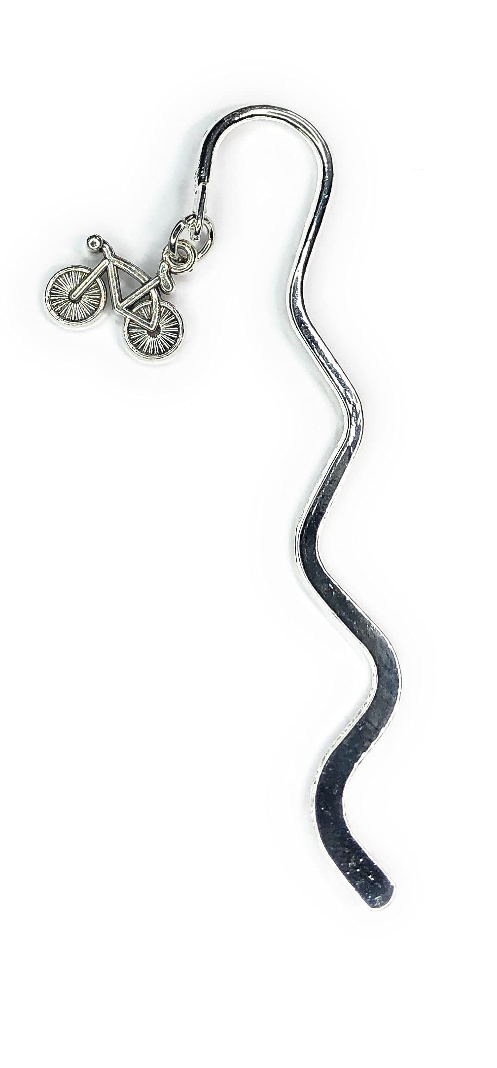FizzyButton Gifts Bicycle Mini Bookmark with Silver Tone Charm, in Gift Bag