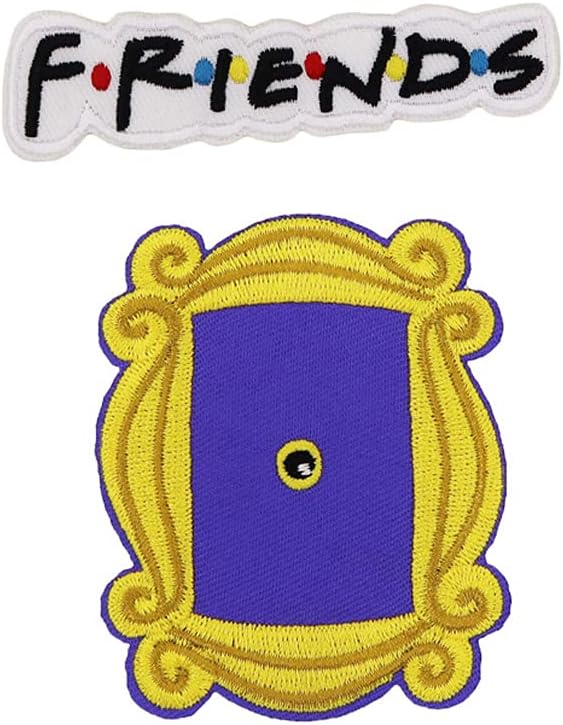 Mixed Media - Friends Friendship Door Frame Embroidered Iron On Patches