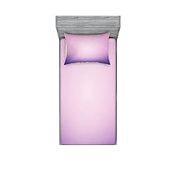 Ambesonne Lavender Fitted Sheet & Pillow Sham