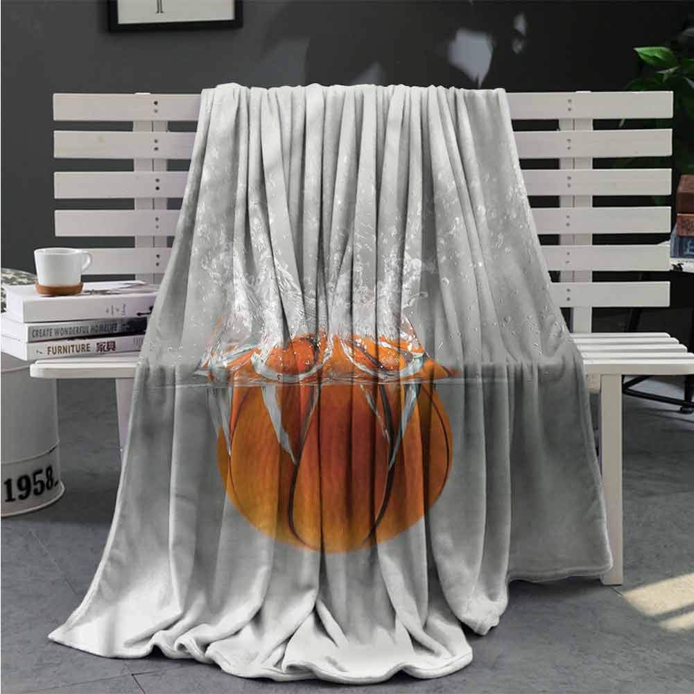 nooweihome Sports Heavy Blanket Basketball in Water Splash Home Blanket 70"x60"