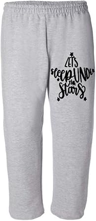 grey sweatpants with black stars