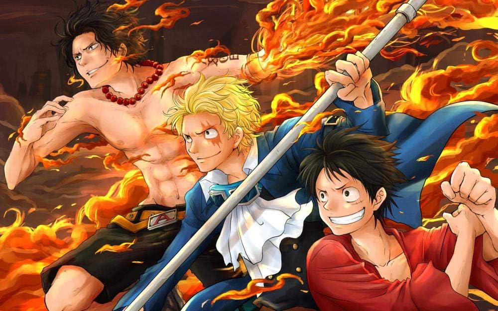gusbyy jigsaw puzzles for grown ups 1000 piece for children for adults toy Wooden Game manga Sabo Monkey D. Luffy Boy and girl birthday gifts