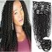 Art of Love 100% Human Hair Afro Kinky Curly Clip in Hair Extensions Natural Black Most Popular Weaves Clip on Hair Extension Pieces #1b Color 100g for Black Women (14