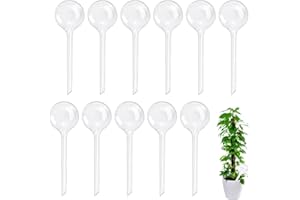 Jnnzzggu 12 Pcs Clear Large Plant Watering Globes,Garden Plastic Self-Watering Bulbs,Automatic Watering Globes for Plant Indoor Outdoor