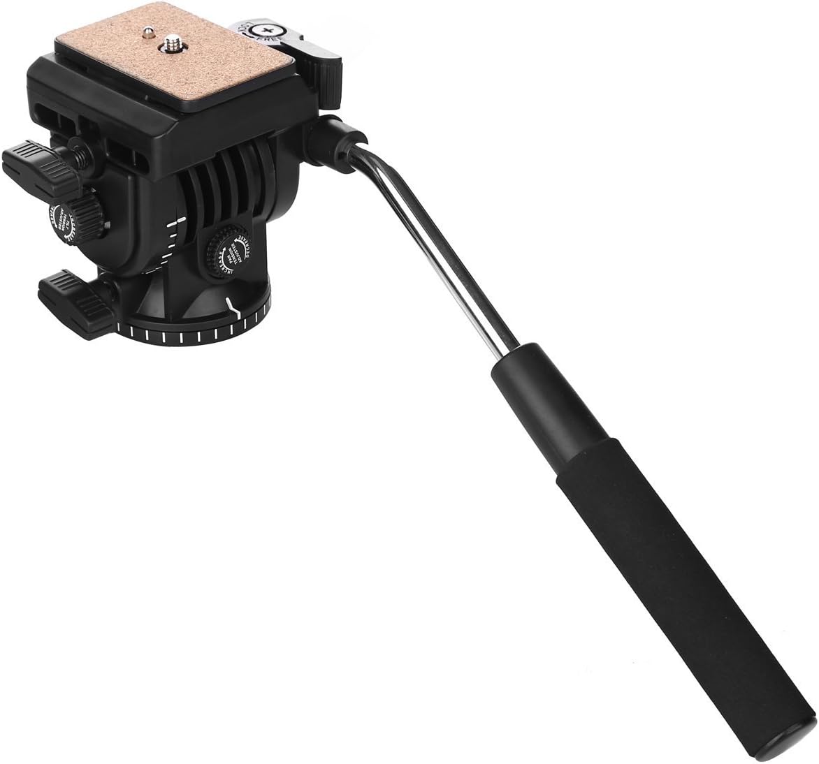Fluid Head, pangshi VT-1510 Video Camera Tripod Head Fluid Drag Pan Tilt Head with 1/4” Quick Release Plate for Canon Nikon Sony DSLR Cameras Camcorder Shooting Filming : Camera & Photo