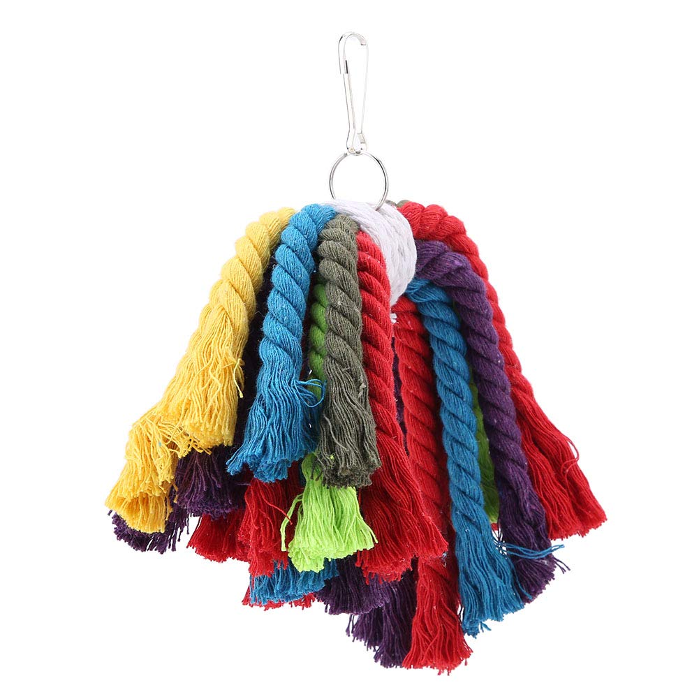 Parrots Chewing Rope, Pet Bird Cotton Rope Bite Toy Cage Hanging Toys Parrots Cage Chewing Toy Bird Cage Climbing Hanging Toys