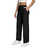 USAUPUP Wide Leg Yoga Pants with Pockets for Women High Waisted Casual Dresses Pants