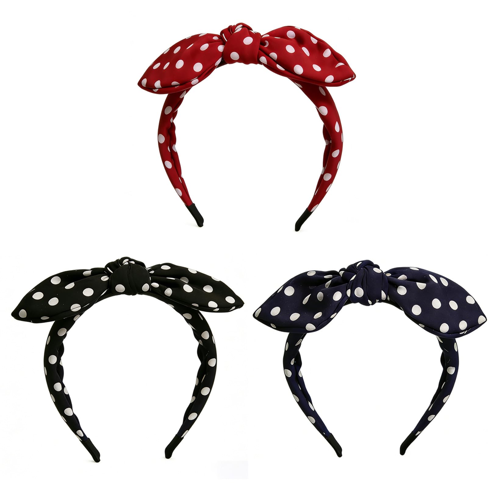 3Pcs Easter Hair Bands for Women,Spotty Fashion Hair Accessories, Fashion No Slip Headband Hairr,Vintage Easter Hair Accessories for Girls Ladies, Daily & Easter Party Outfit Decor