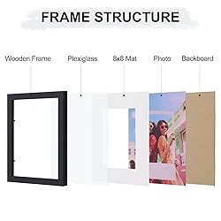 Vittanly 12x12 Picture Frame, Engineered Wood with