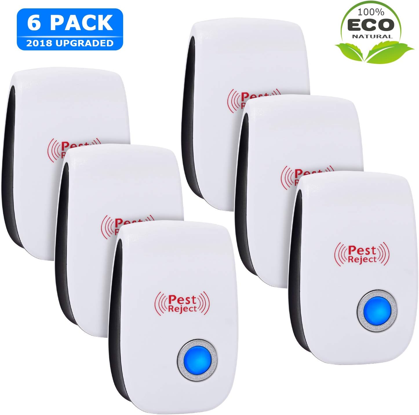 Ultrasonic Plug in Device - Electronic Portable Pet Sะฐfe - ะlectromagnetic Waves Ultrasound Control - Rะตpะตllent for Micะต Rะฐts Mะพsquitos Spidะตrs Rะพdents Insะตcts - Indoor/Outdoor
