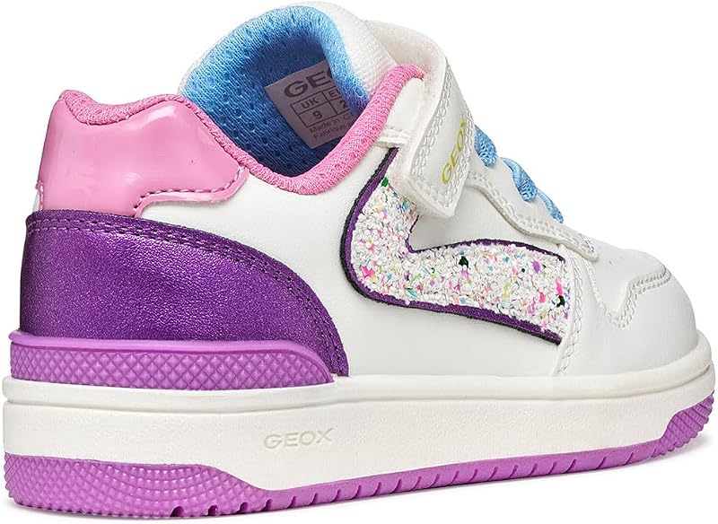 J Washiba Girl A Sneaker, Bianco/Viola Dk, 34 EU
